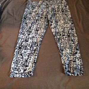 Black and white work out pants